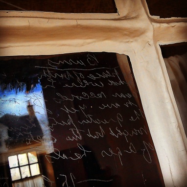 Graffiti from the Cottage's time as a pub can still be found on windows and doors!