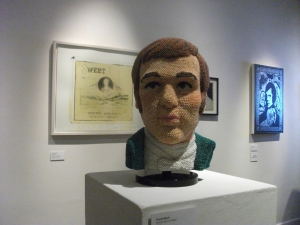 An artwork by David Mach on display in The Real Face of Burns exhibition