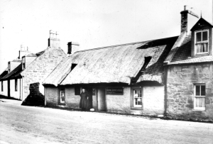 An exterior view of Souter Johnnie's Cottage. 