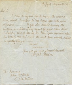A forgery of a letter from Robert Burns to Reverend John McMath